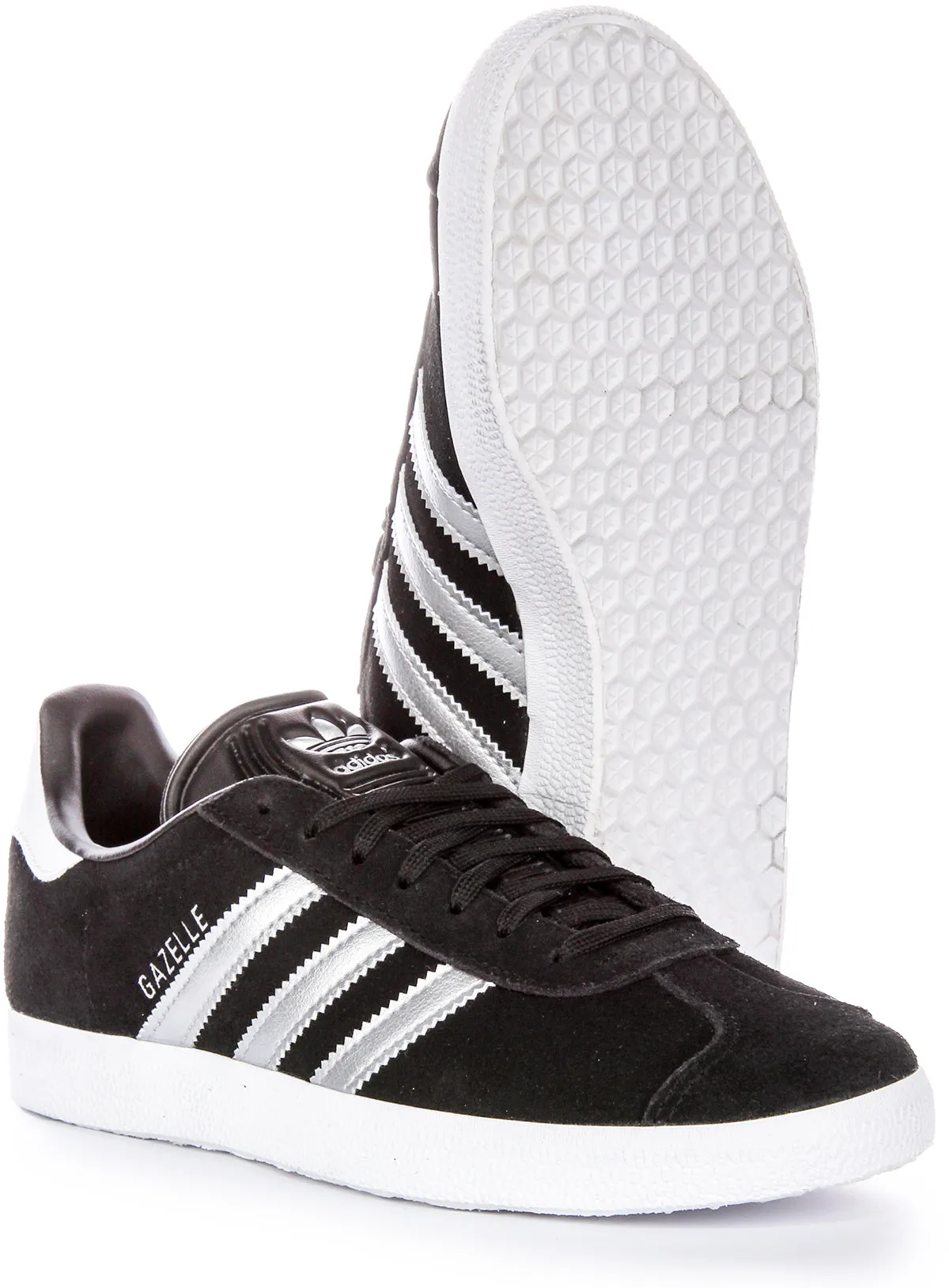 Adidas Gazelle en Noir Argent pour Femme Chaussures Adidas