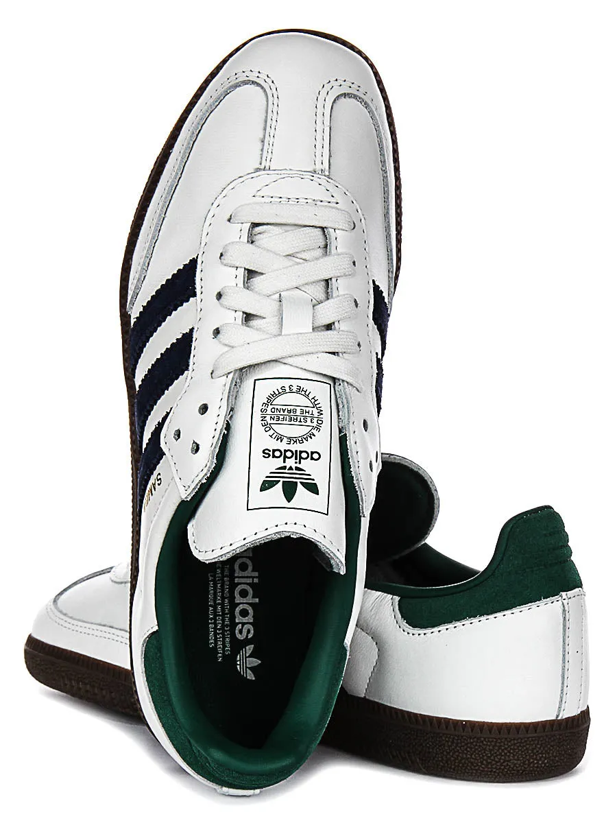 Adidas Samba OG en Blanc Bleu Marine Vert pour Femme Chaussures Adidas