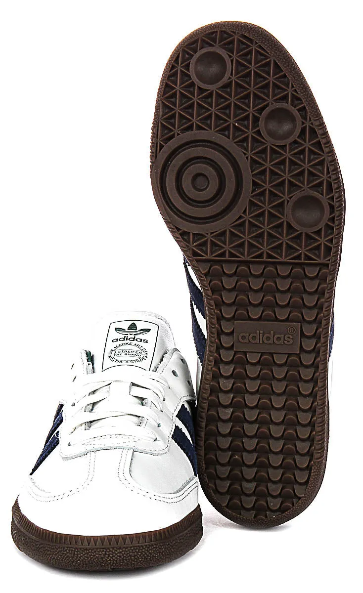 Adidas Samba OG en Blanc Bleu Marine Vert pour Femme Chaussures Adidas