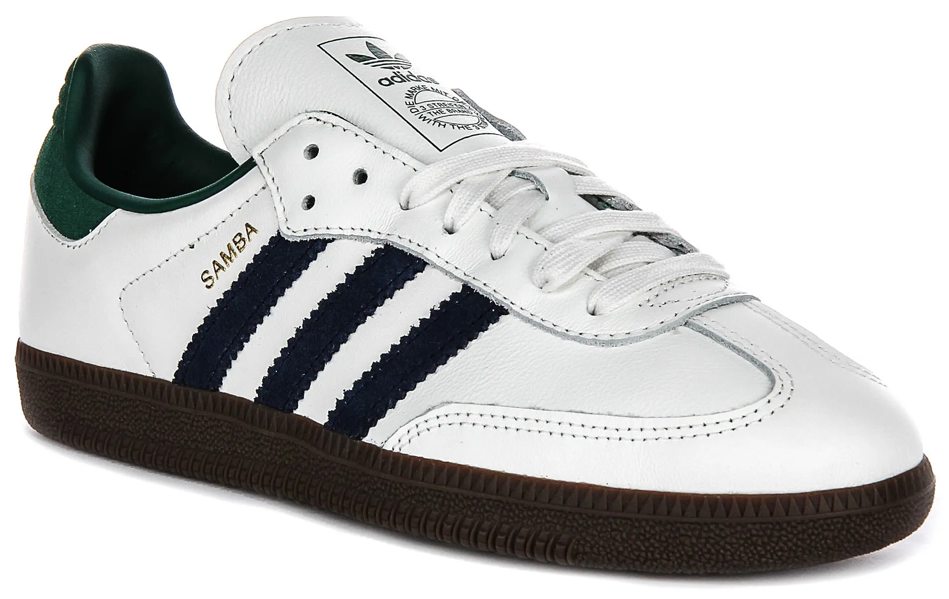 Adidas Samba OG en Blanc Bleu Marine Vert pour Femme Chaussures Adidas