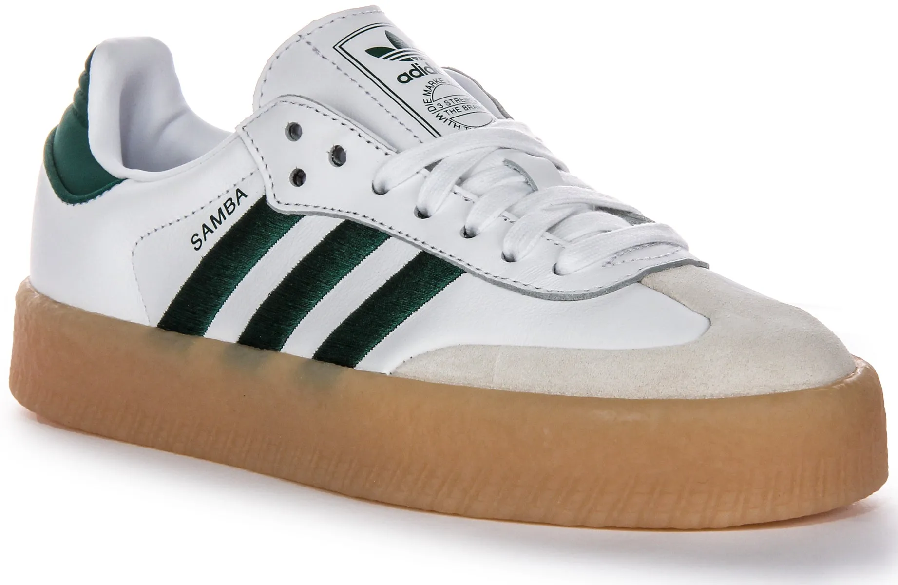 Adidas Sambae en blanc et vert pour femmes Chaussures Adidas