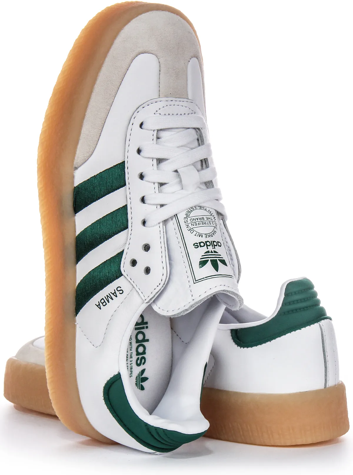 Adidas Sambae en blanc et vert pour femmes Chaussures Adidas