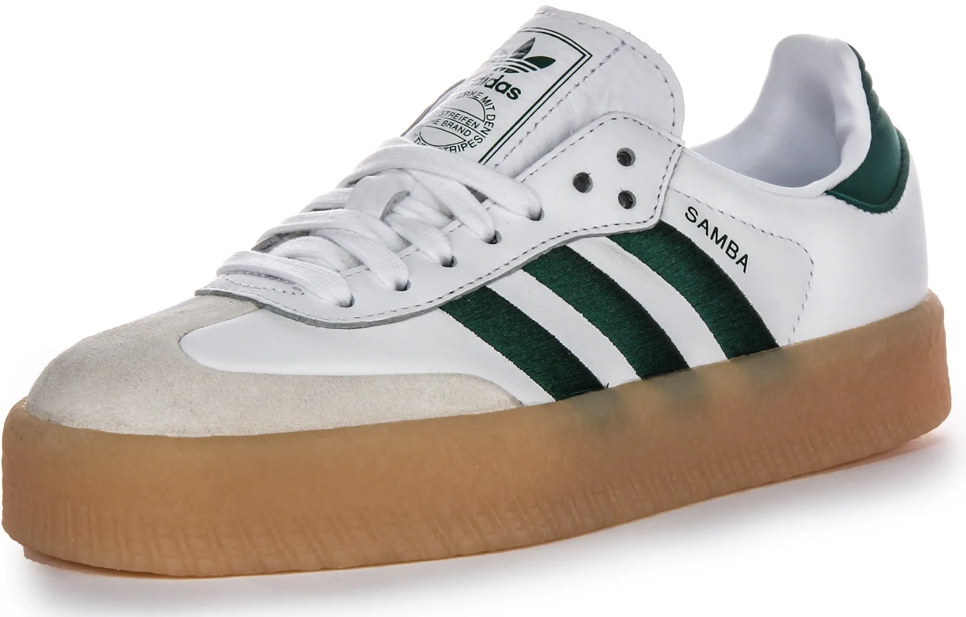 Adidas Sambae en blanc et vert pour femmes Chaussures Adidas