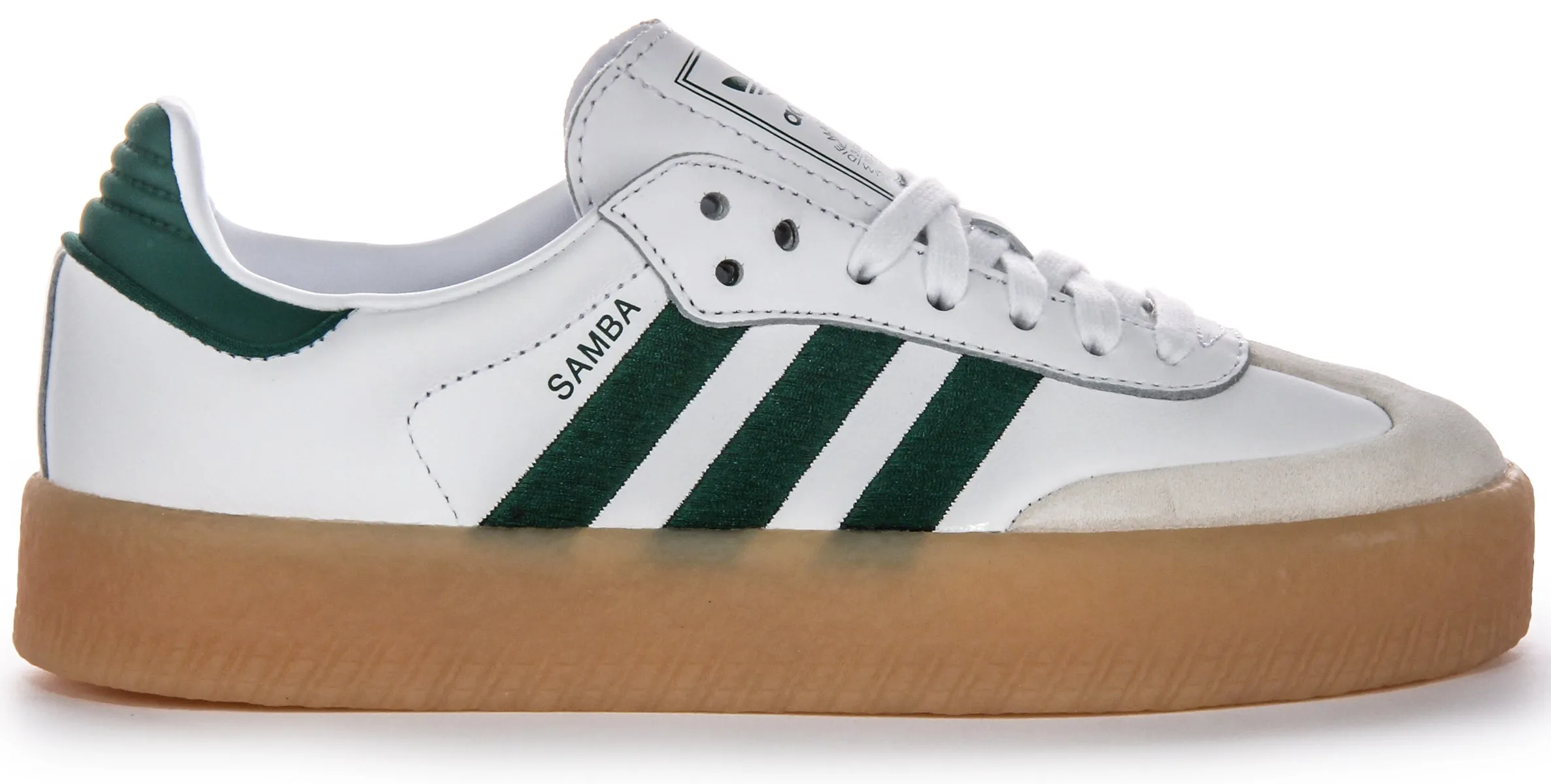 Adidas Sambae en blanc et vert pour femmes Chaussures Adidas
