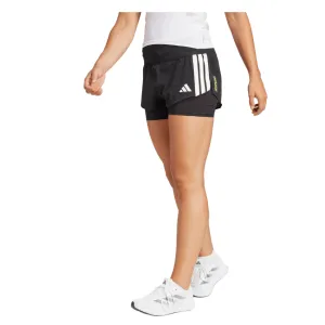 Adidas Women's Adizero 2 in 1 shorts in Black SS25 Shoes_Adidas