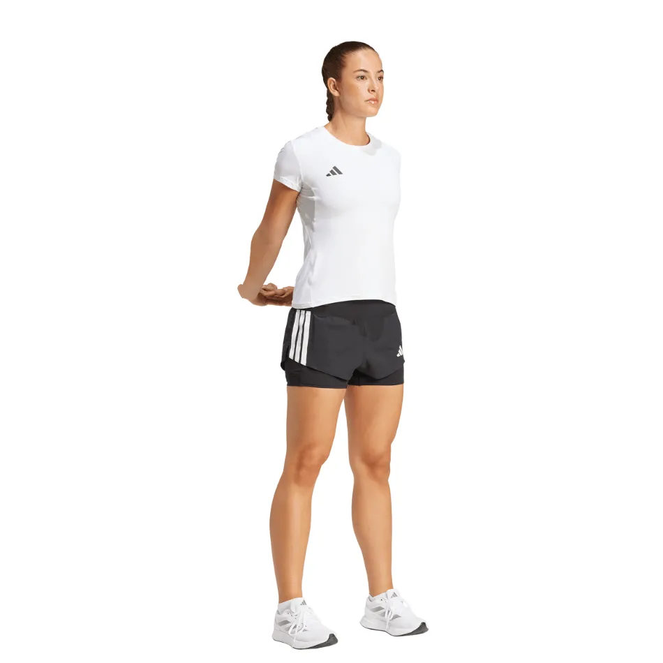 Adidas Femme Adizero 2 en 1 Short Noir SS25 Chaussures_Adidas