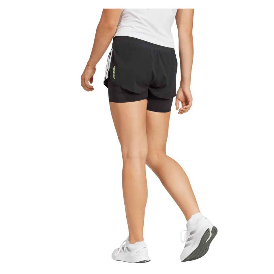 Adidas Femme Adizero 2 en 1 Short Noir SS25 Chaussures_Adidas