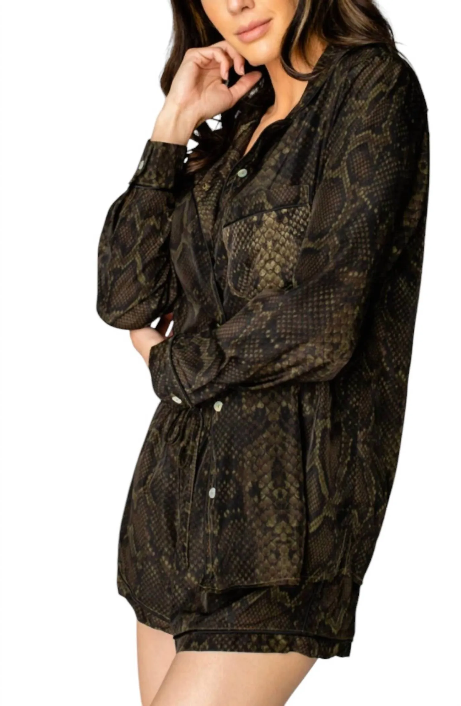 Ensemble Pyjama Anna en Olive