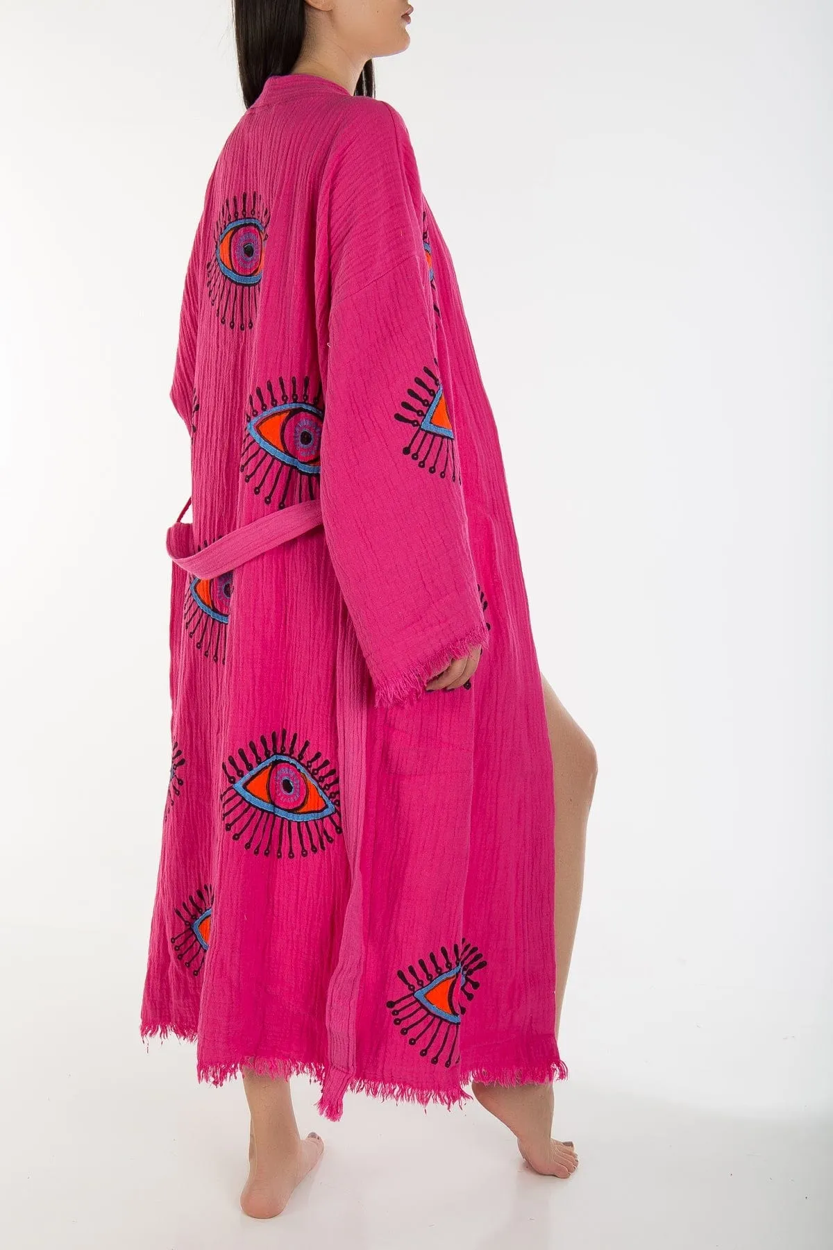 Kimono en coton fait main Aria | Rose