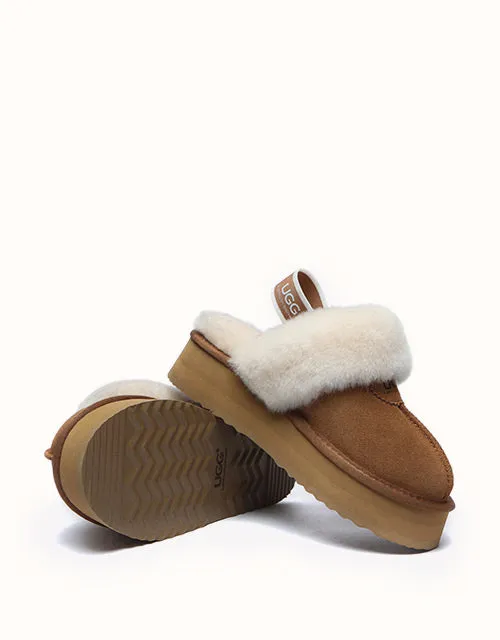 Chaussons UGG® à plateforme gaufrée Australian Shepherd