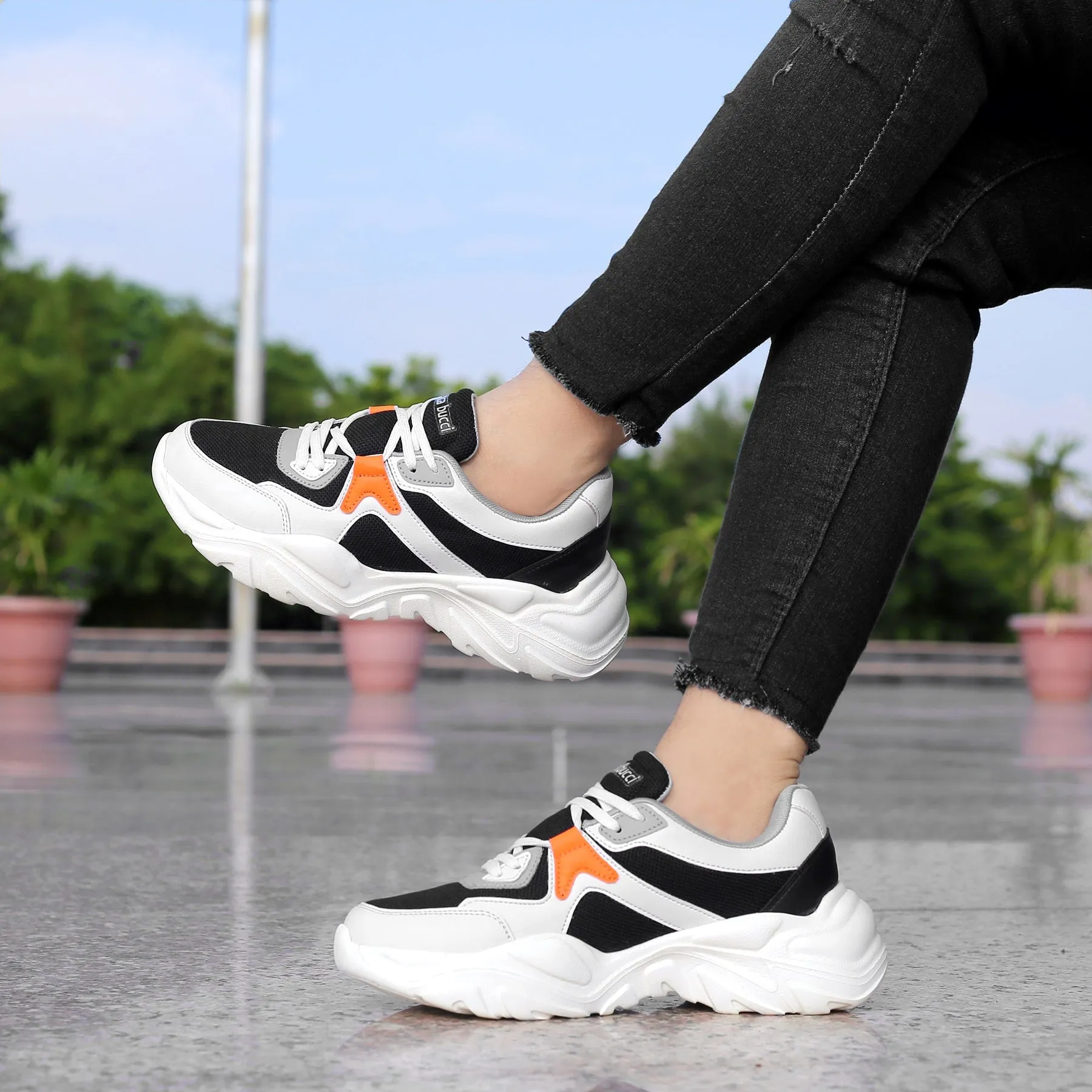 Bacca Bucci MARINE Sneakers Plateforme à Tige Basse pour Femme | Sneakers Épaisses StreetWear