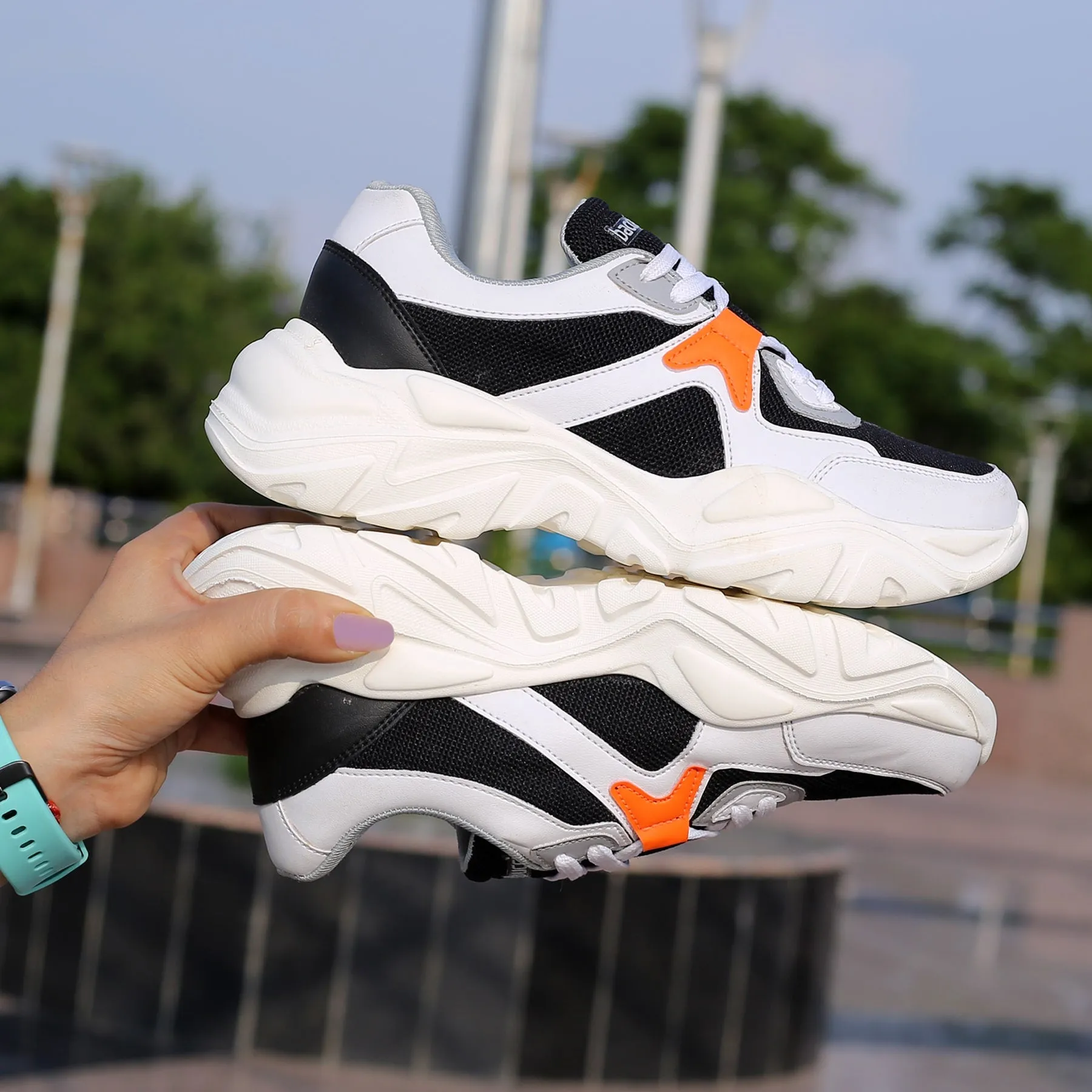 Bacca Bucci MARINE Sneakers Plateforme à Tige Basse pour Femme | Sneakers Épaisses StreetWear