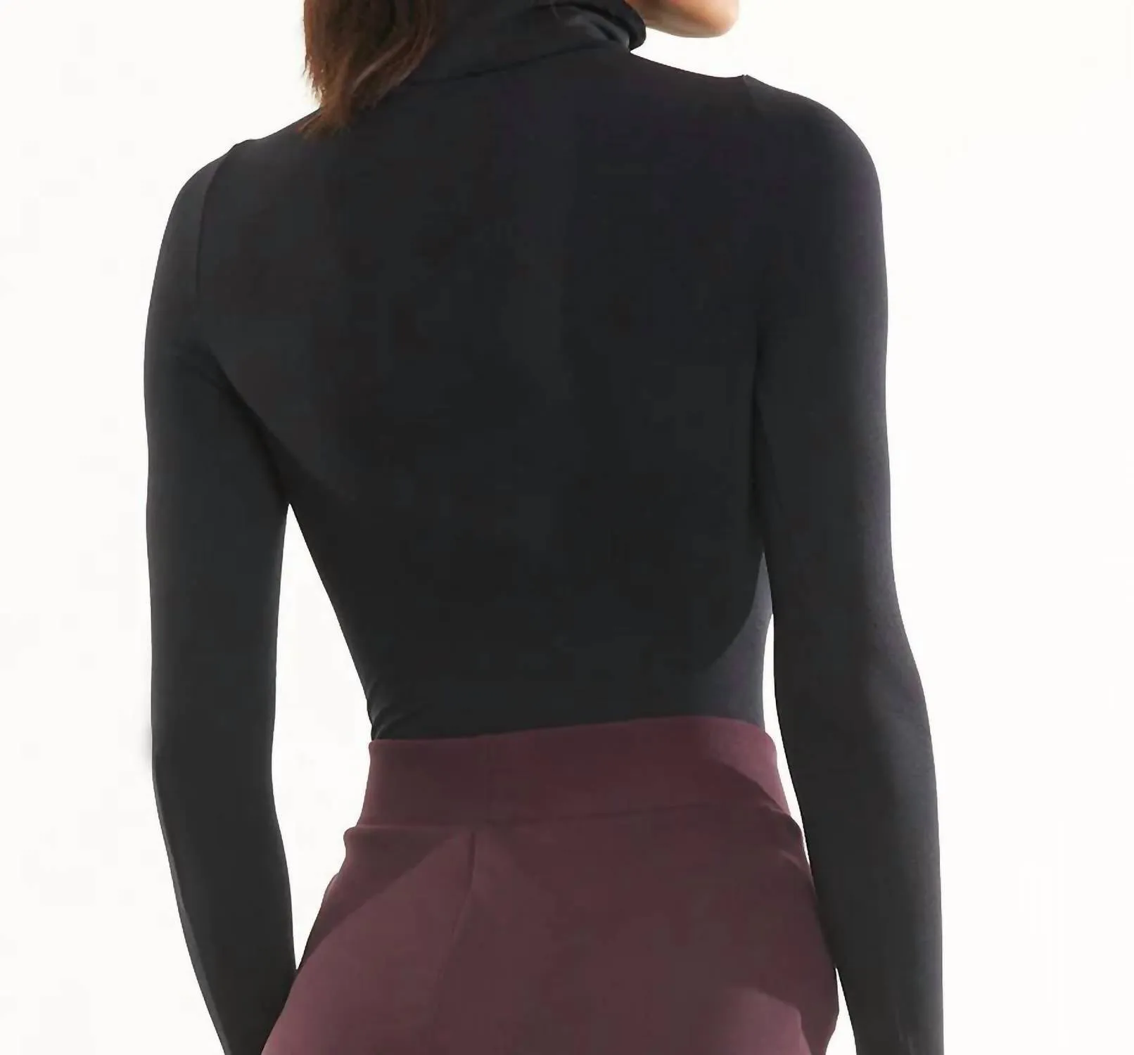 Combinaison col roulé manches longues ballet en noir