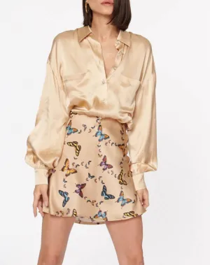Belkis Charmeuse Bodysuit In Soy