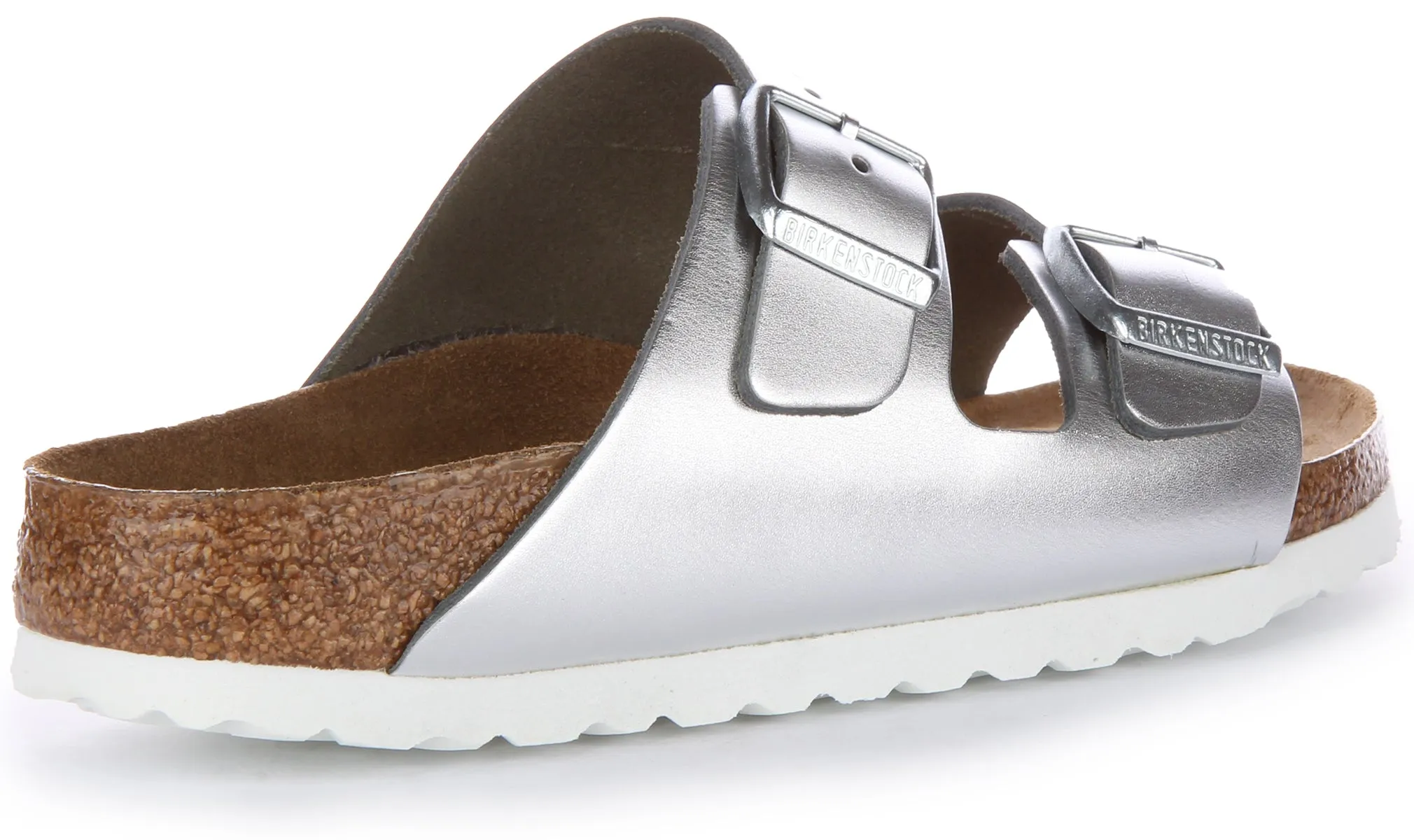 Birkenstock Arizona BS en argent | Chaussures à coupe étroite Birkenstock