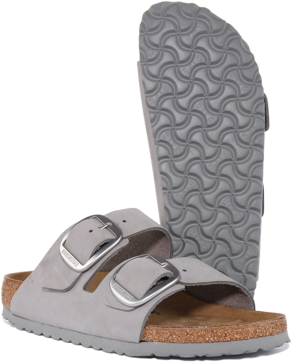 Birkenstock Arizona en gris pour unisexe | Chaussures Birkenstock à coupe étroite