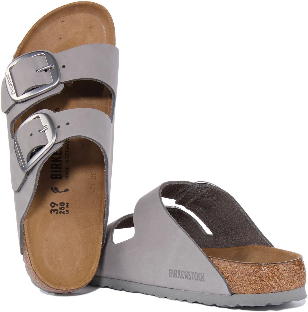 Birkenstock Arizona en gris pour unisexe | Chaussures Birkenstock à coupe étroite