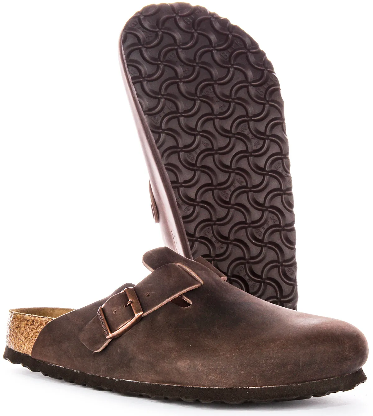 Birkenstock Boston BS en marron | Chaussures à ajustement régulier Birkenstock