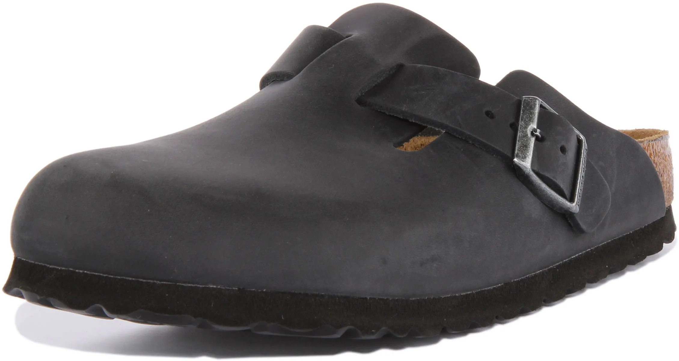 Birkenstock Boston NL en cuir noir | Chaussures à coupe étroite Birkenstock