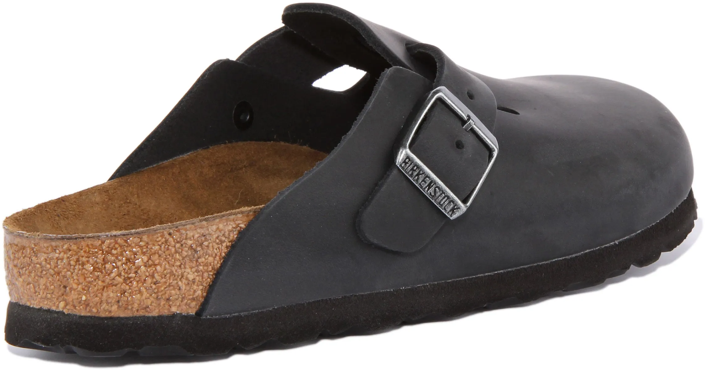 Birkenstock Boston NL en cuir noir | Chaussures à coupe étroite Birkenstock
