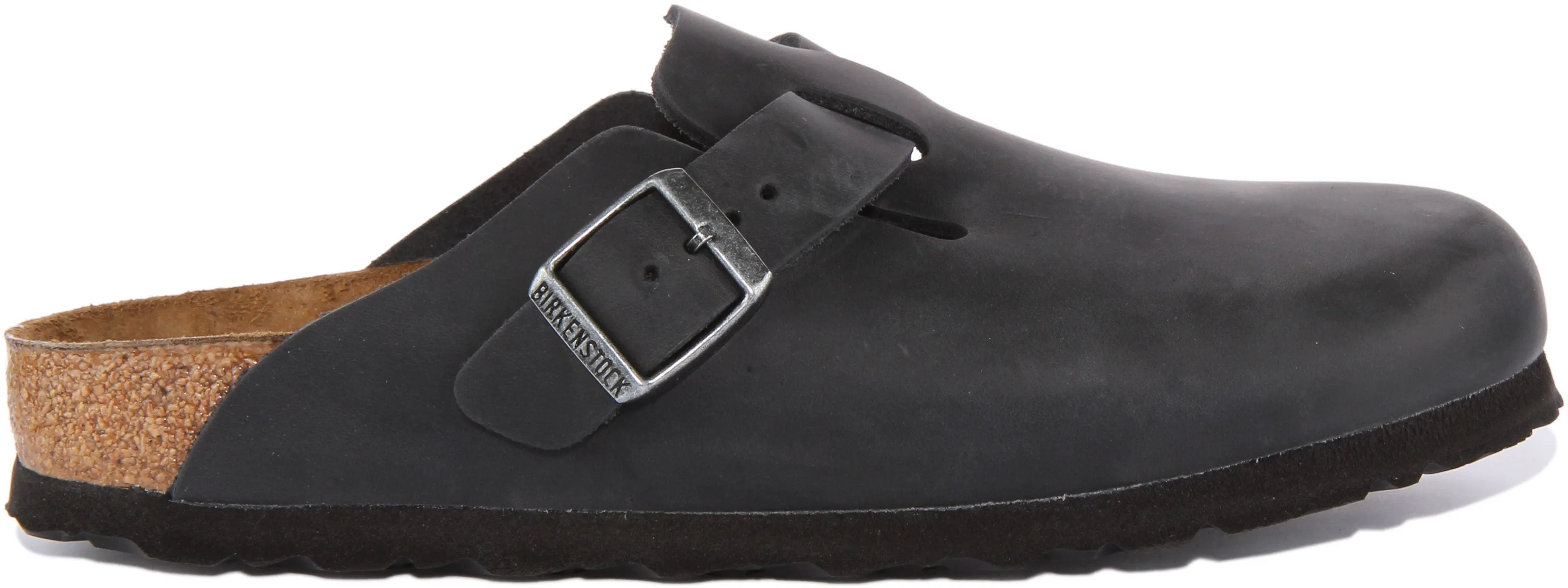Birkenstock Boston NL en cuir noir | Chaussures à coupe étroite Birkenstock