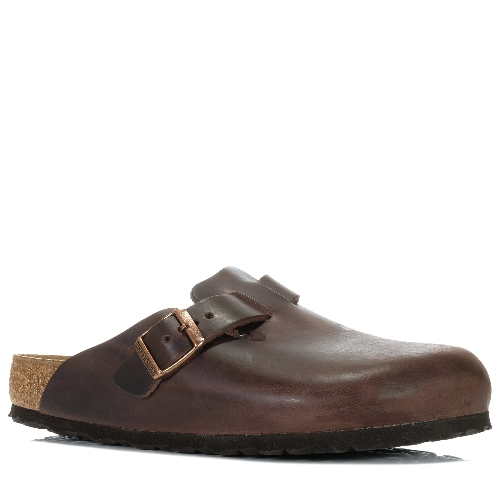 Birkenstock Boston en cuir huilé Habana