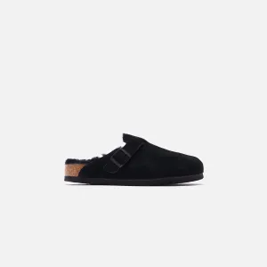 Birkenstock Boston Shearling - Black Birkenstock Shoes