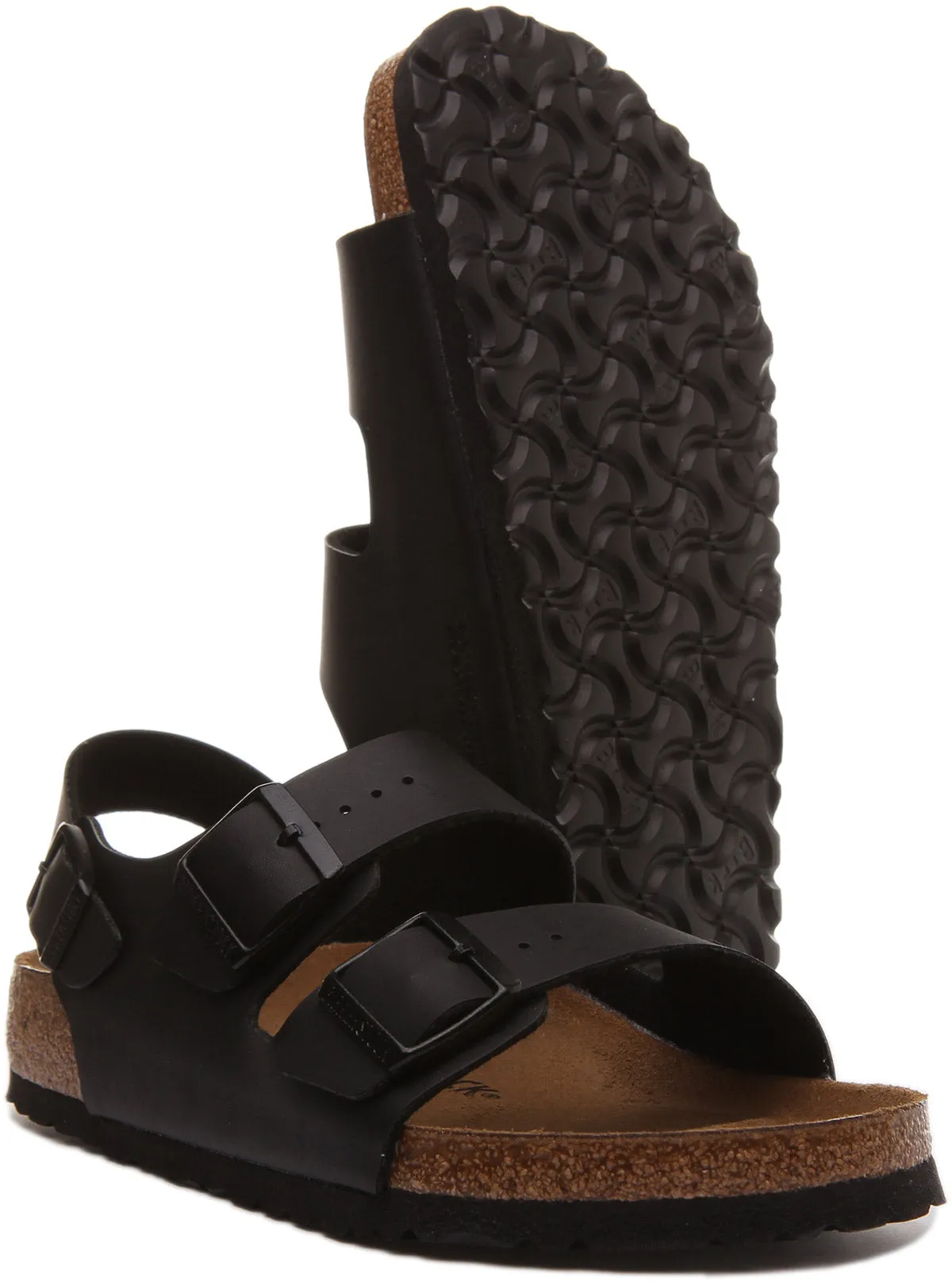 Birkenstock Milano en noir | Chaussures à ajustement régulier Birkenstock