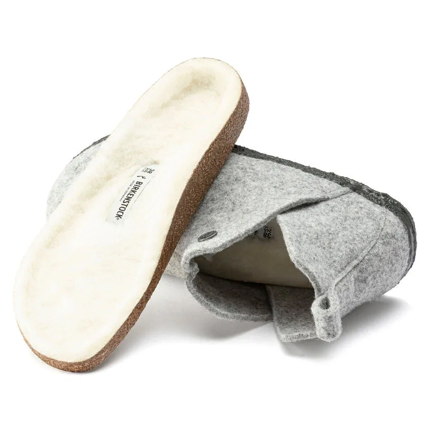 Birkenstock Chaussures Andermatt Laine/Doublure en peau de mouton Gris clair