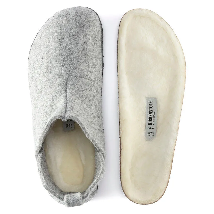 Birkenstock Chaussures Andermatt Laine/Doublure en peau de mouton Gris clair