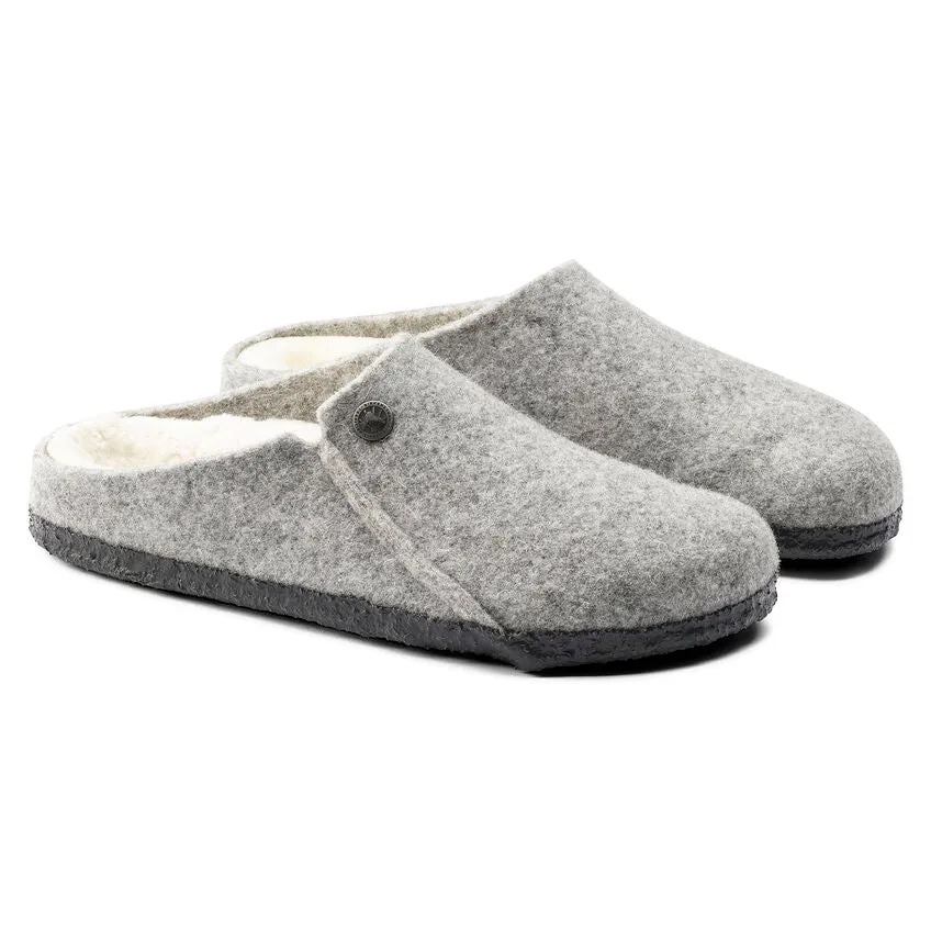 Birkenstock Chaussures Femmes Zermatt Laine/Doublure en Mouton Gris Clair