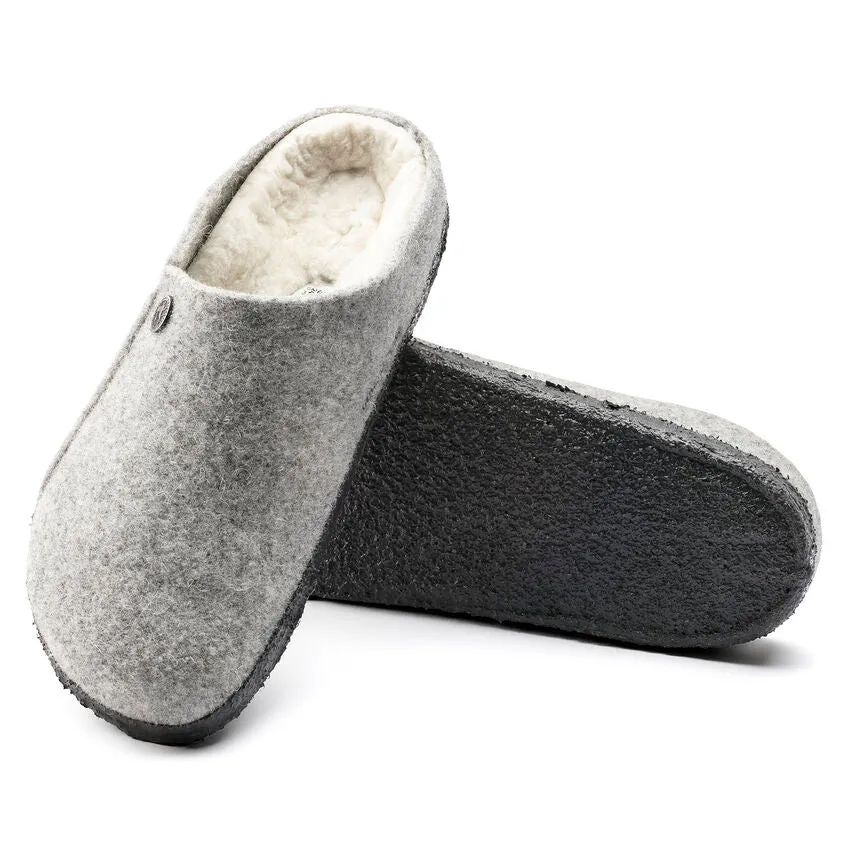 Birkenstock Chaussures Femmes Zermatt Laine/Doublure en Mouton Gris Clair