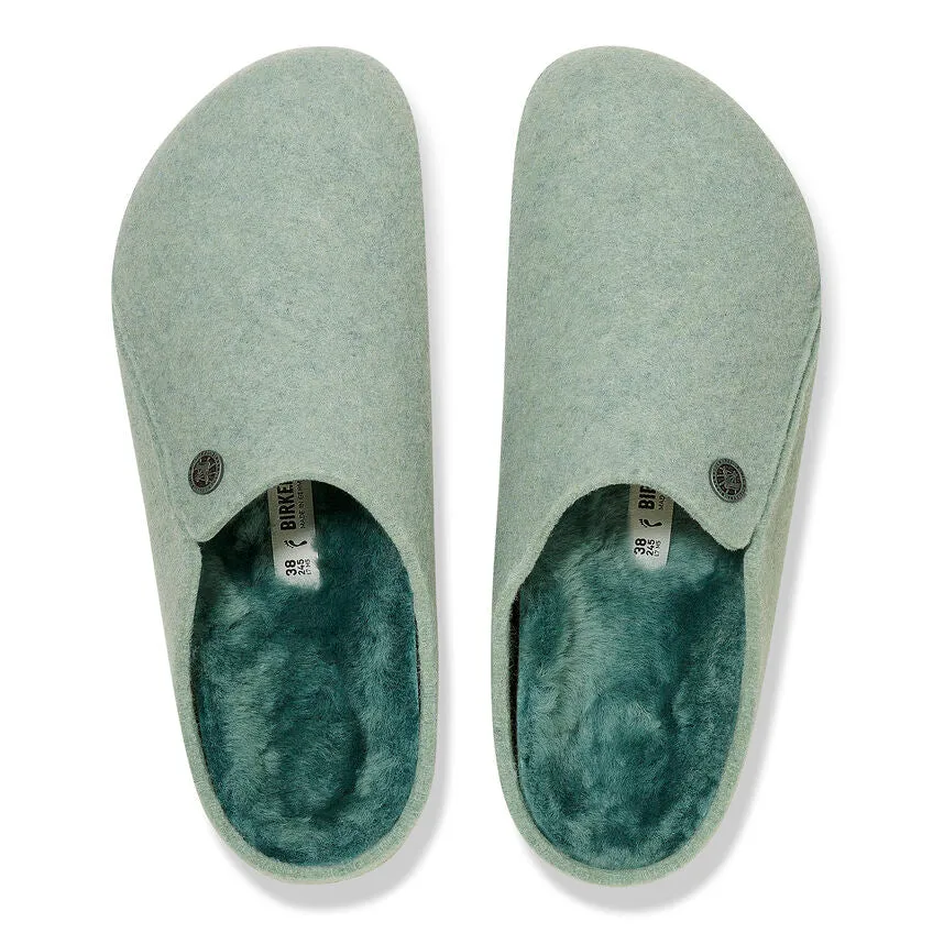 Chaussures Birkenstock pour Femmes Zermatt Laine/Doublure en Shearling Matcha