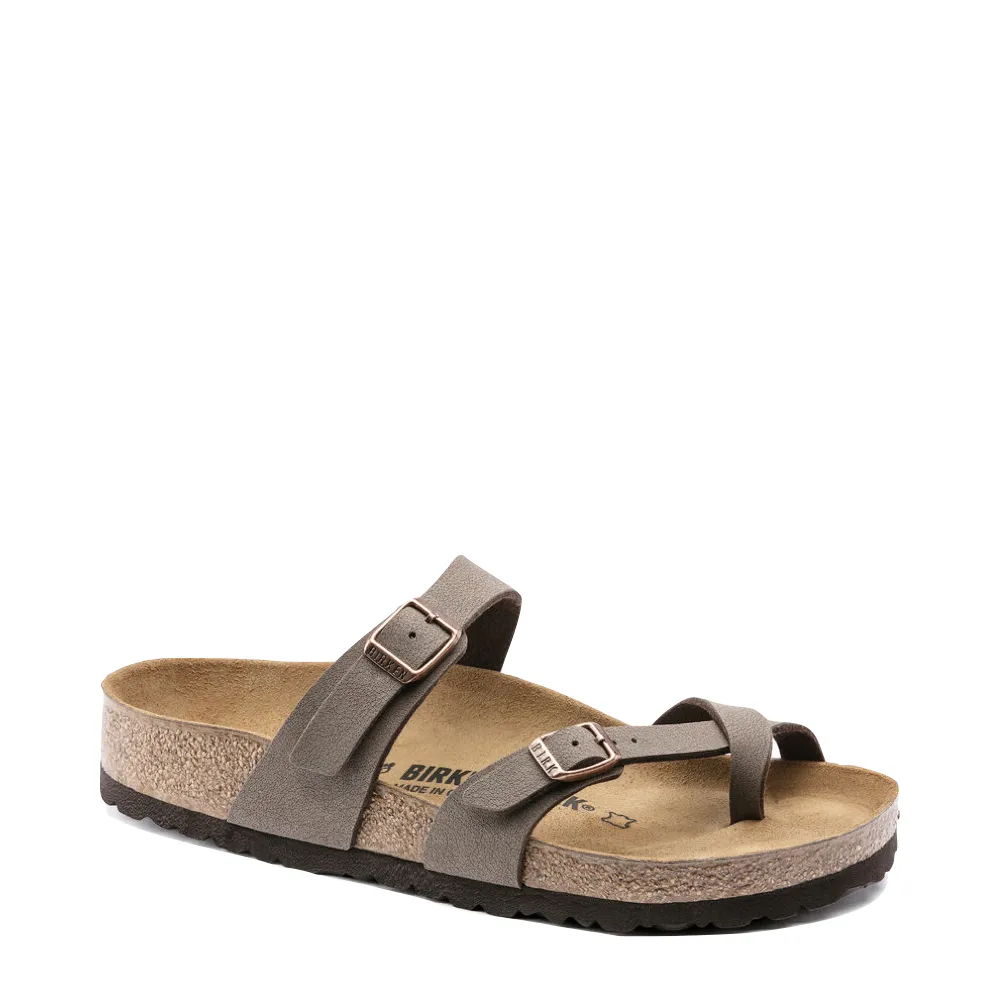 Sandale Birkenstock Mayari pour Femme avec Bride d'Orteil en Birko-Flor, couleur Moka