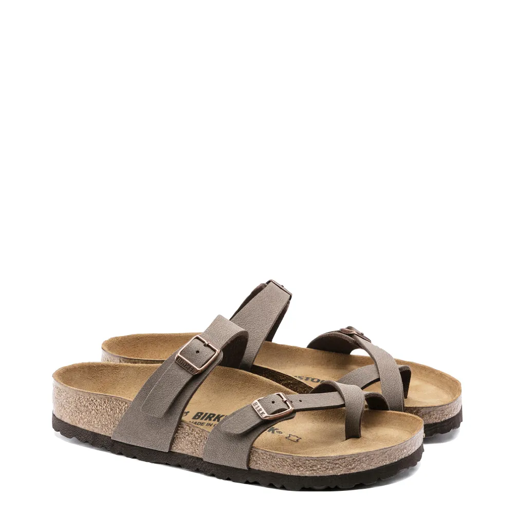 Sandale Birkenstock Mayari pour Femme avec Bride d'Orteil en Birko-Flor, couleur Moka