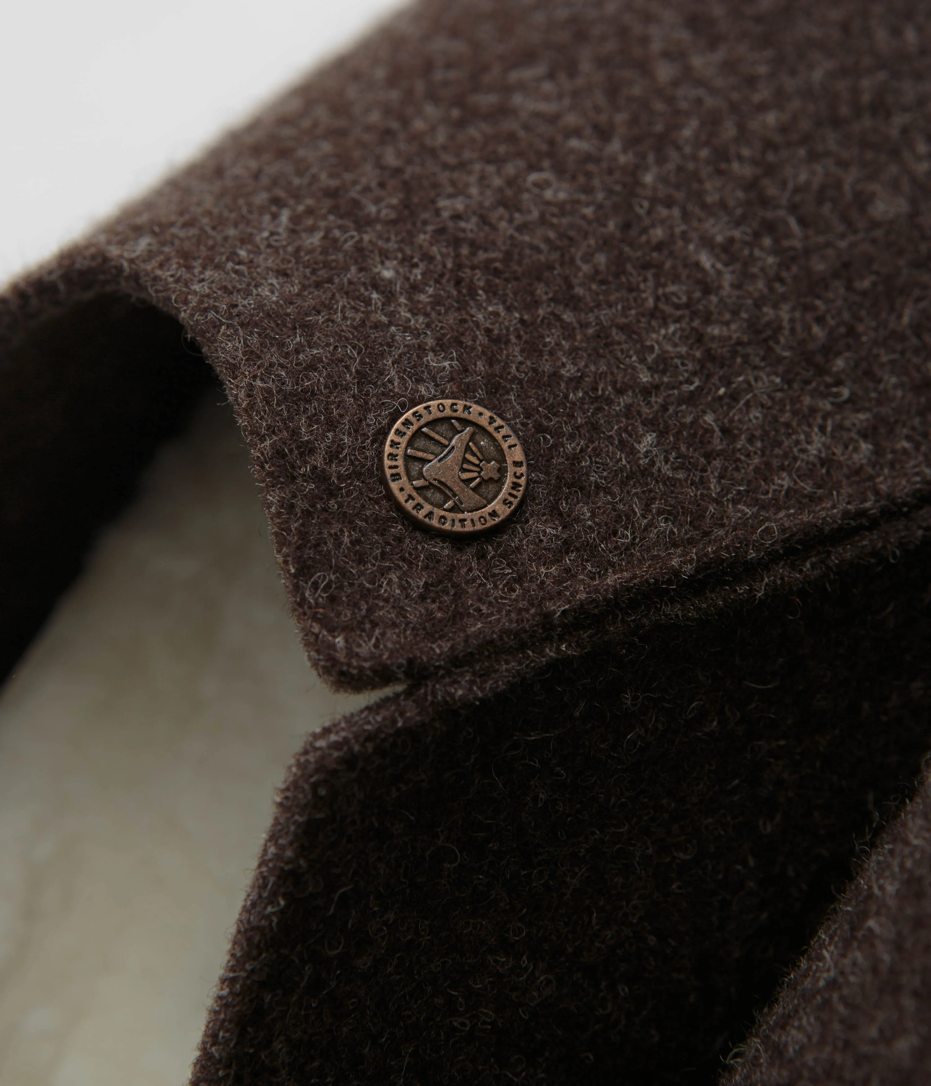 Chaussons Birkenstock Zermatt en feutre doublé de shearling - Chaussures Birkenstock Mocha