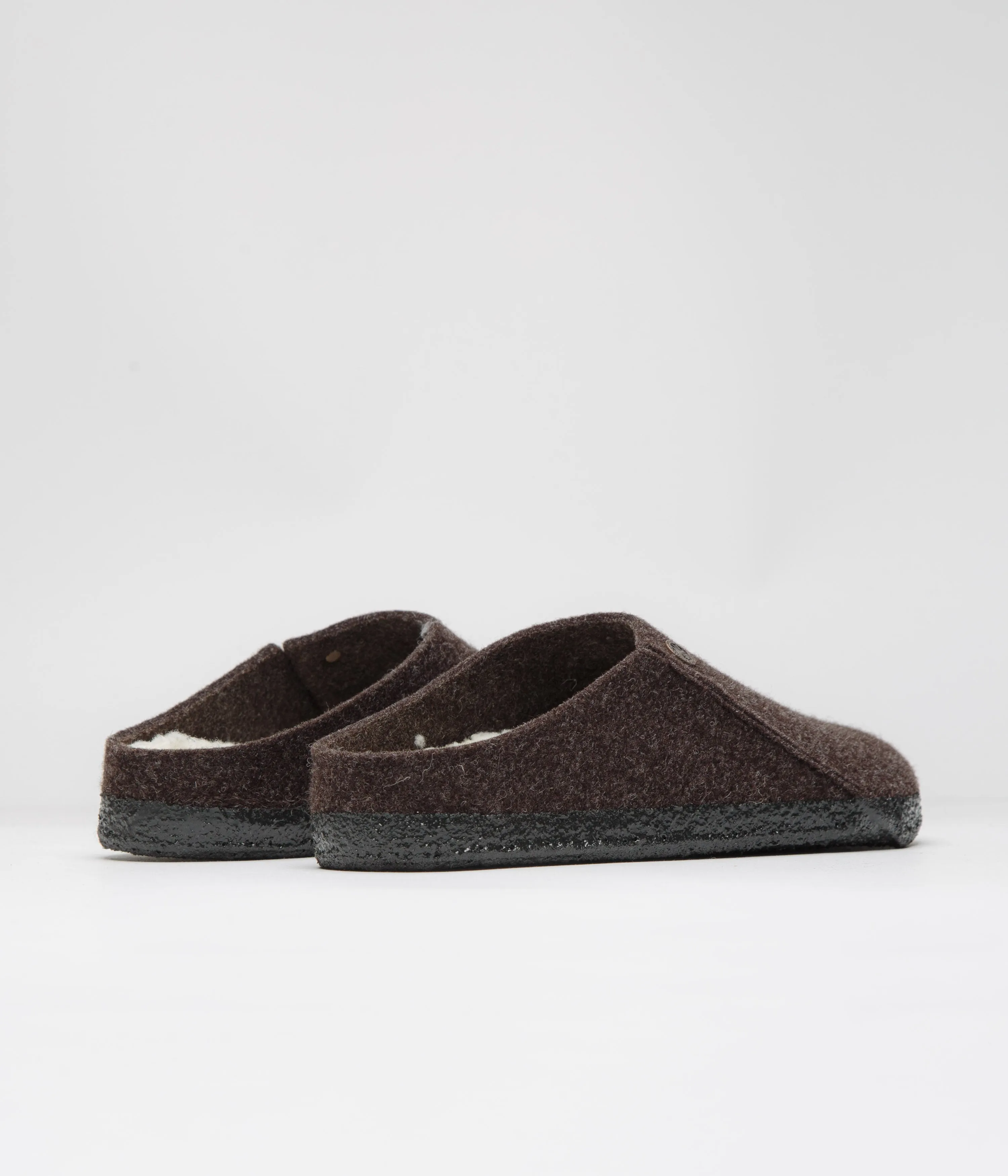 Chaussons Birkenstock Zermatt en feutre avec doublure en shearling - Chaussures Birkenstock Mocha