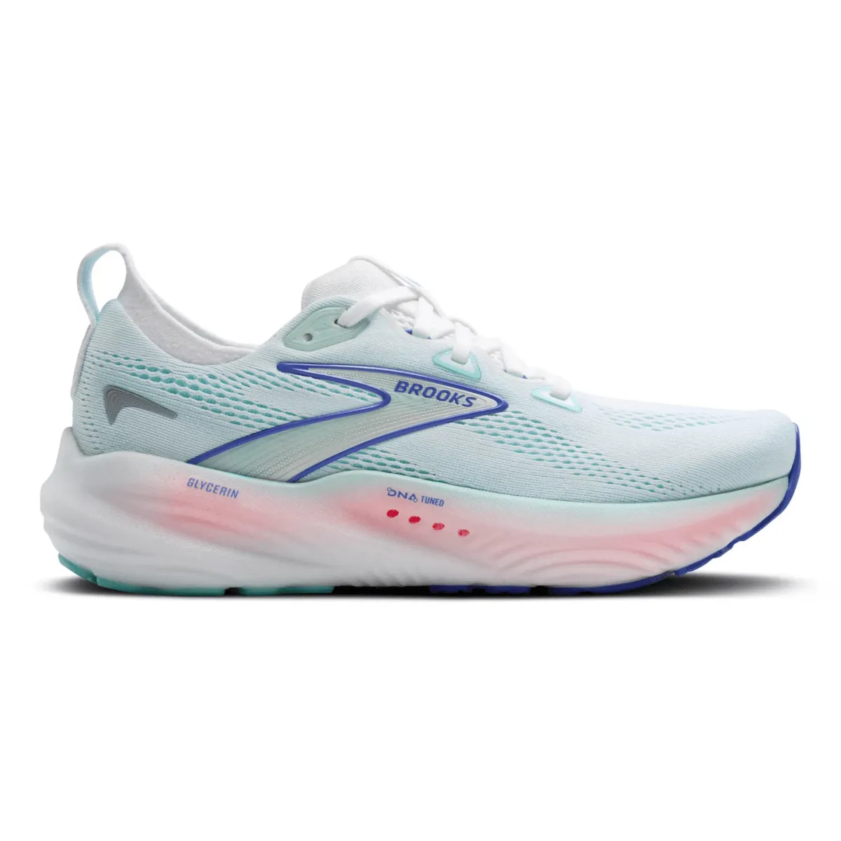 Brooks Women's Glycerine 22 Blanc/Coquille de Patelle/Bleu Amparo