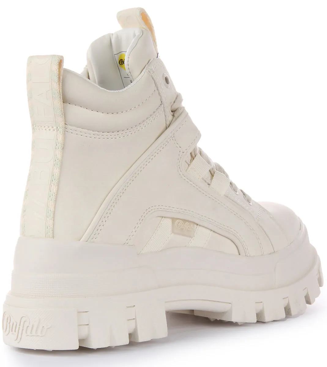 Buffalo Aspha Nc Mid En Off White Pour Femme Chaussures Buffalo