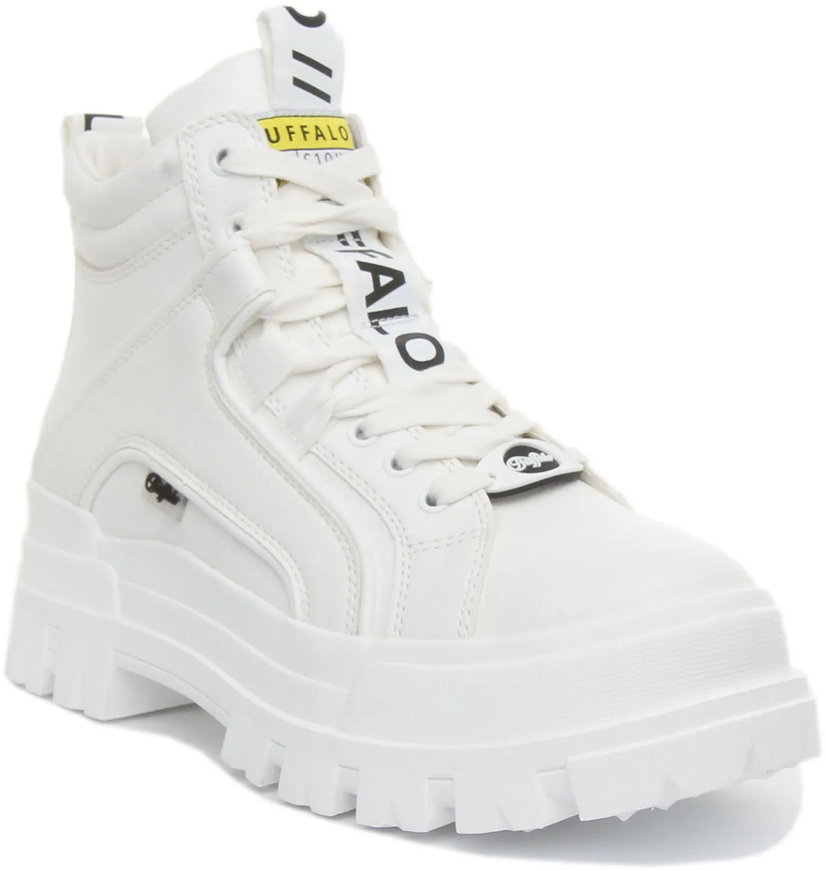 Buffalo Aspha NC Mid En Blanc Pour Femme Chaussures Buffalo