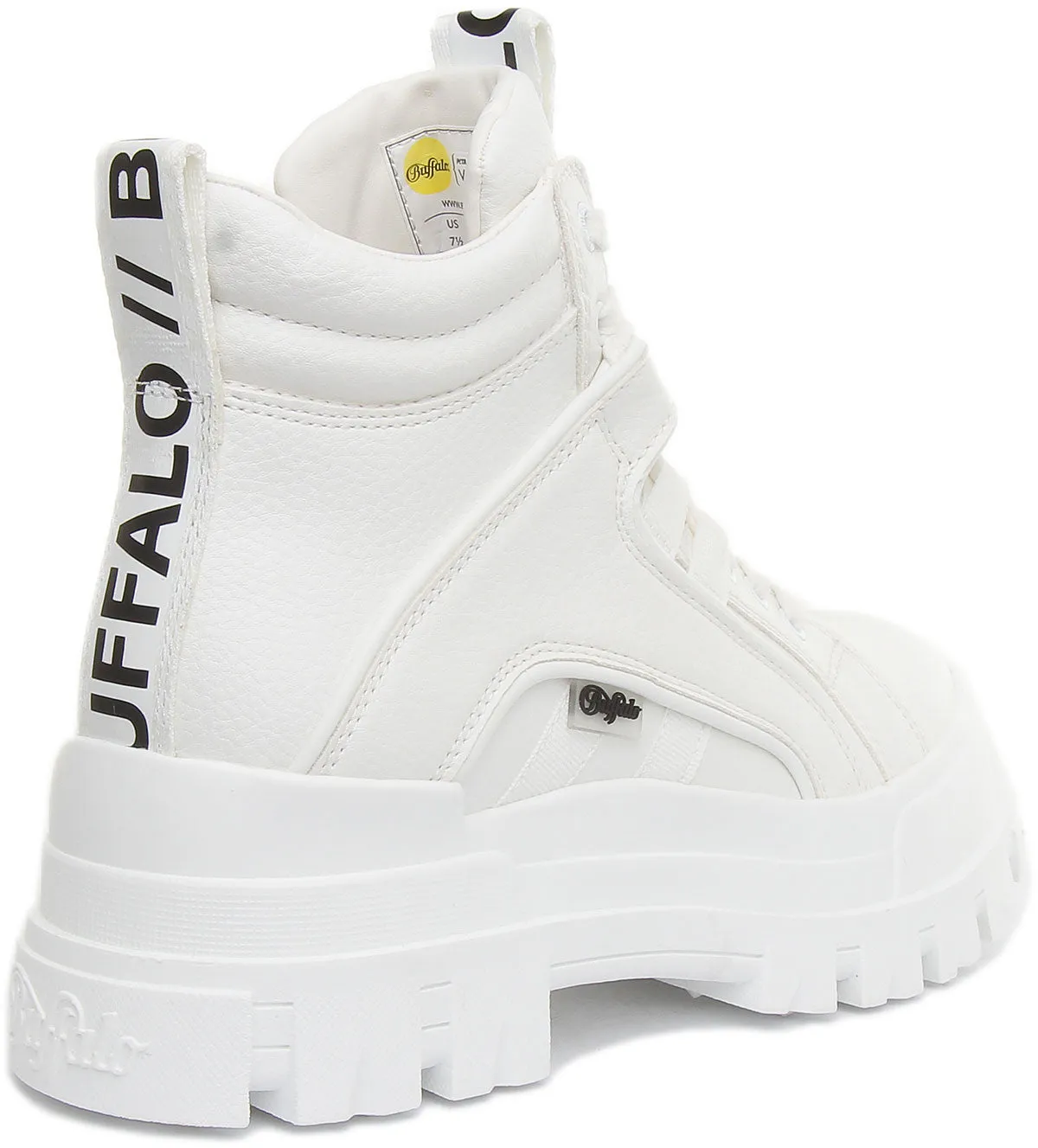 Buffalo Aspha NC Mid En Blanc Pour Femme Chaussures Buffalo