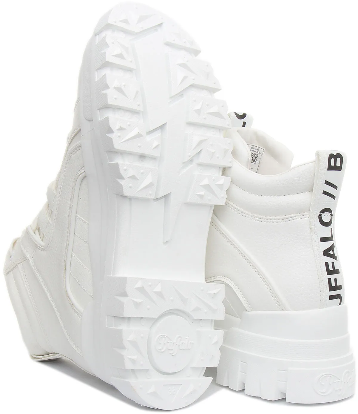 Buffalo Aspha NC Mid En Blanc Pour Femme Chaussures Buffalo