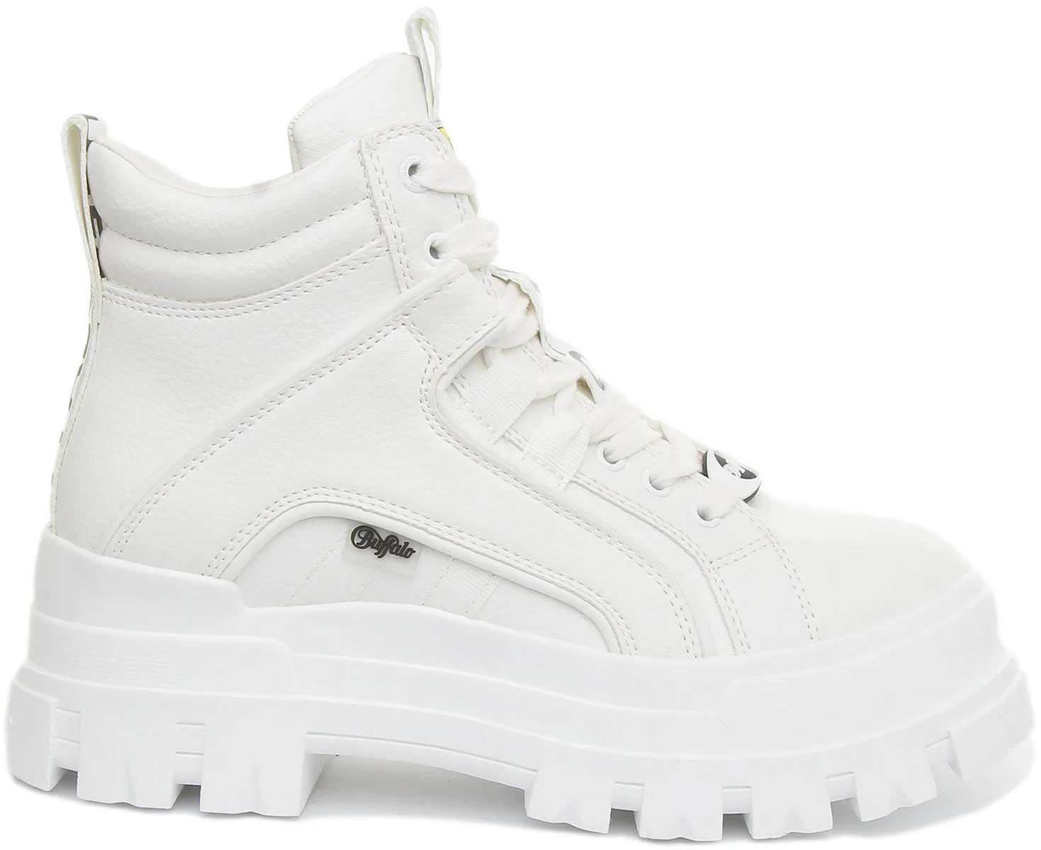 Buffalo Aspha NC Mid En Blanc Pour Femme Chaussures Buffalo