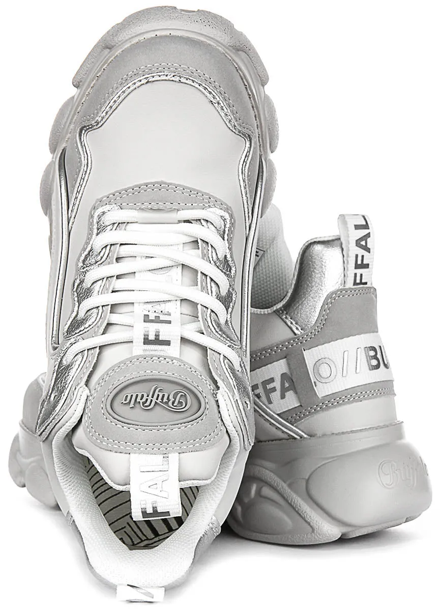 Chaussures Buffalo Cld Chai en Gris Argent pour Femmes