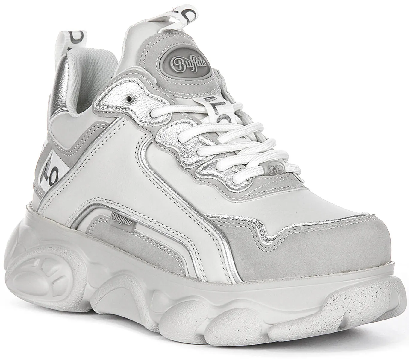 Chaussures Buffalo Cld Chai en Gris Argent pour Femmes