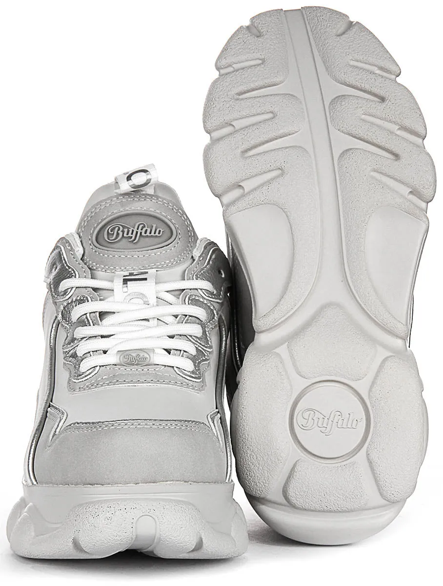 Chaussures Buffalo Cld Chai en Gris Argent pour Femmes