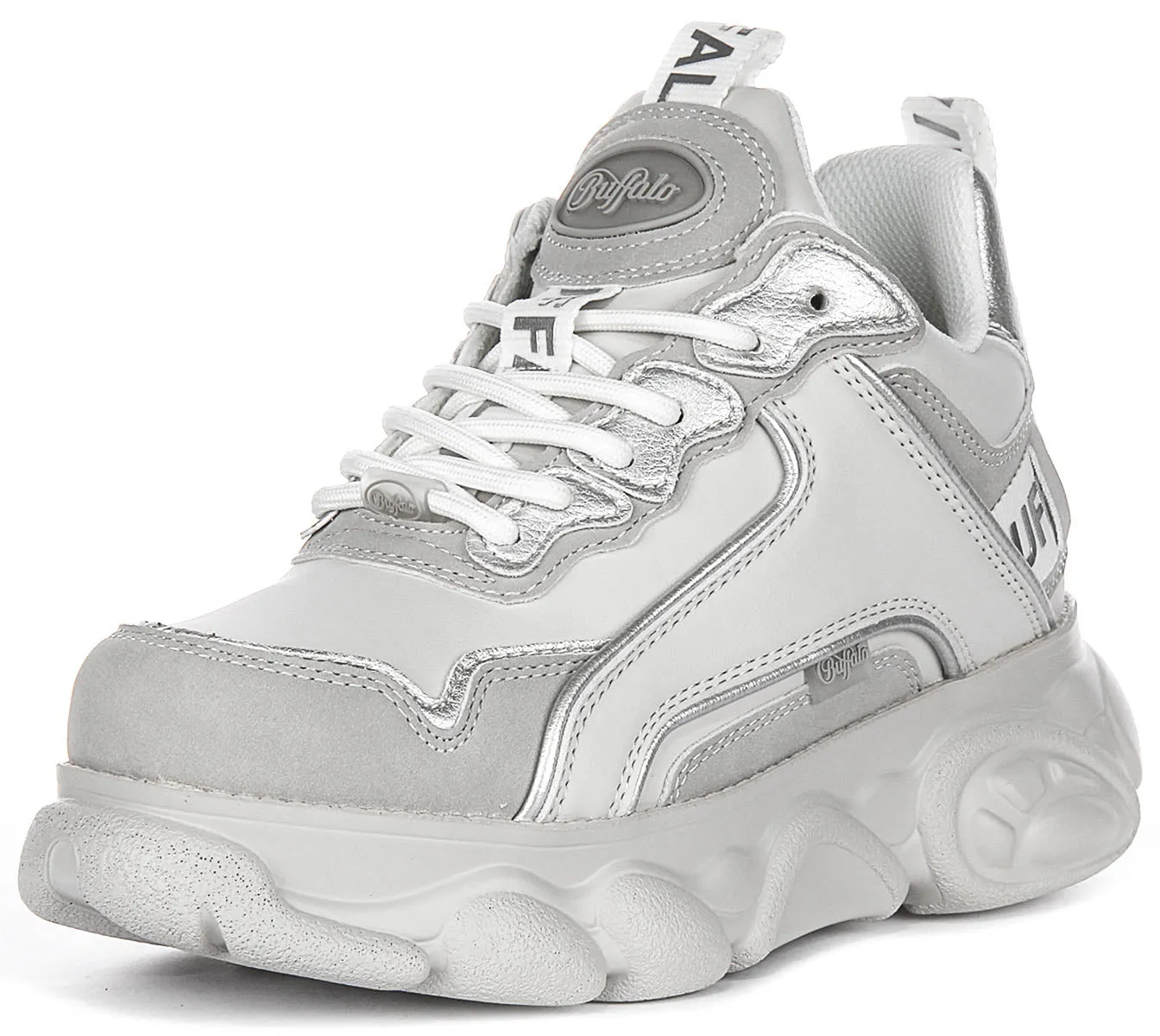 Chaussures Buffalo Cld Chai en Gris Argent pour Femmes