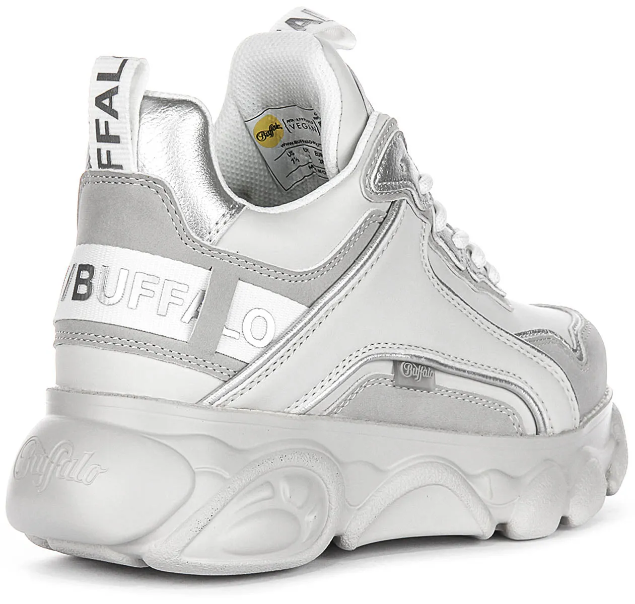 Chaussures Buffalo Cld Chai en Gris Argent pour Femmes