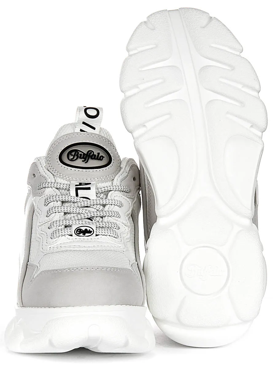 Chaussures Buffalo Cld Chai en Blanc Gris pour Femmes