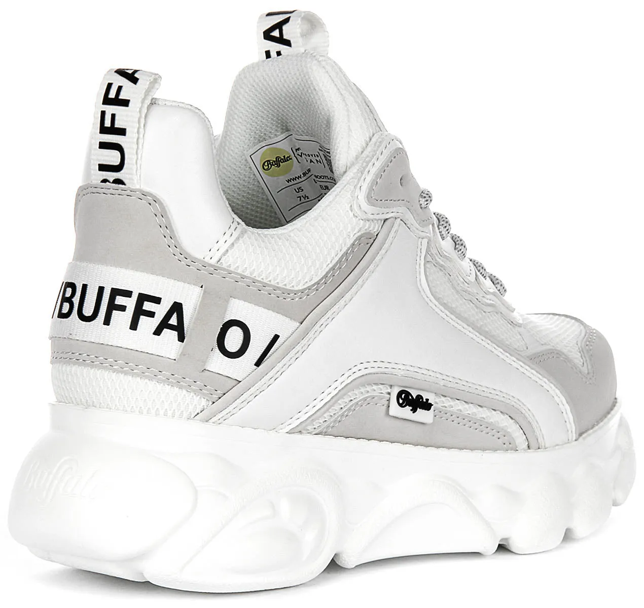 Chaussures Buffalo Cld Chai en Blanc Gris pour Femmes